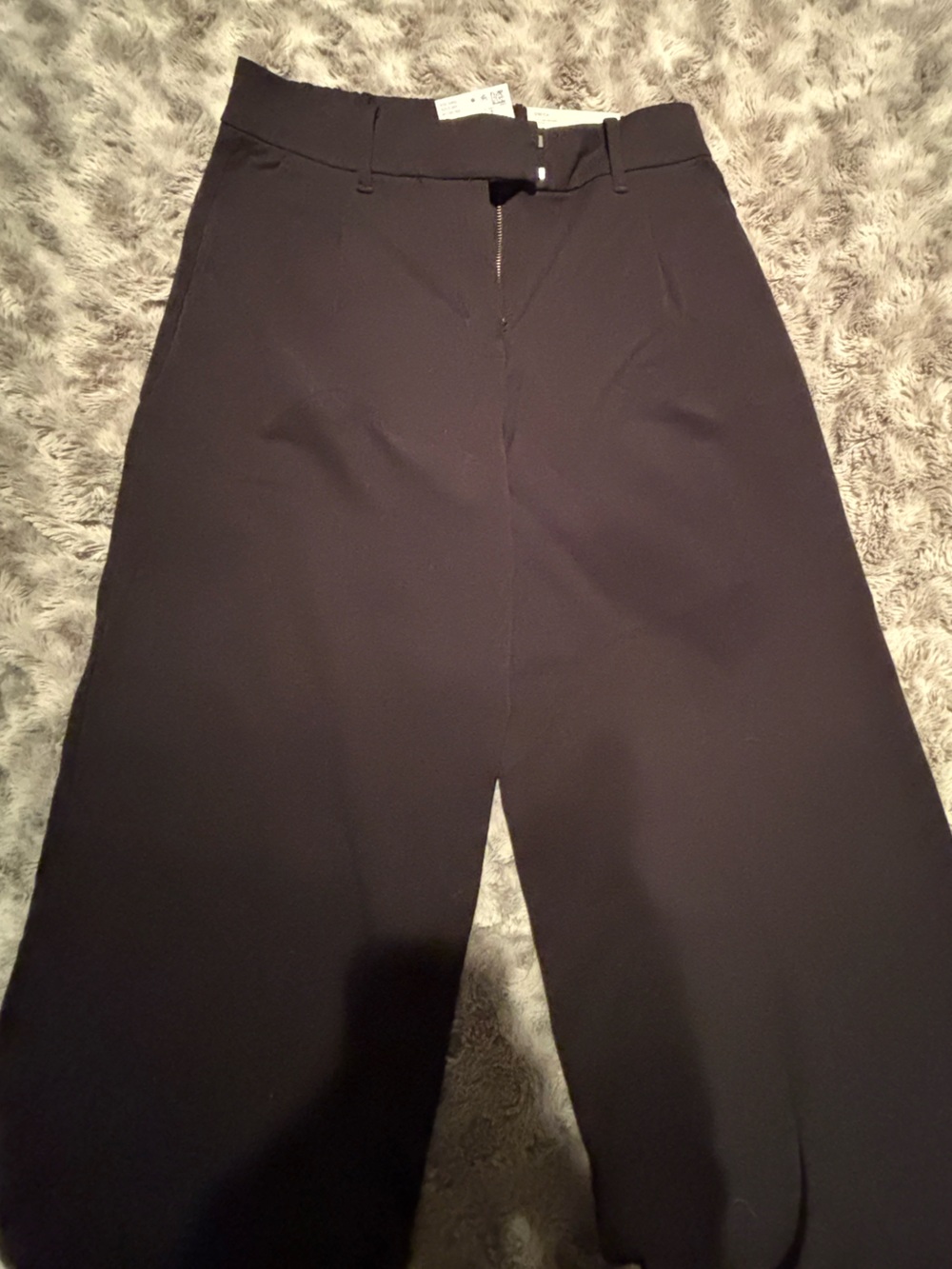 American Eagle Outfitters Black Straight-Leg Ponte Pants with Front Zip NWT
